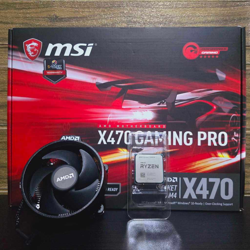 CPU AMD RYZEN 5 5600X 6C/12T + MSI X470 GAMING PRO (AM4) (ATX) มือ2 ใช้งานปกติ/ประกัน 7 วัน