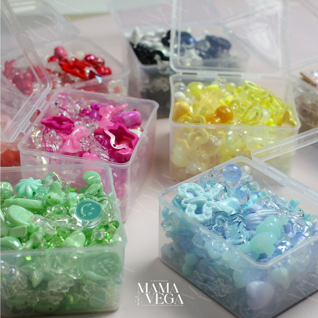 ลูกปัดอะคริลิคคละแบบ สำหรับทำเครื่องประดับ DIY พร้อมส่ง รูปที่ 2