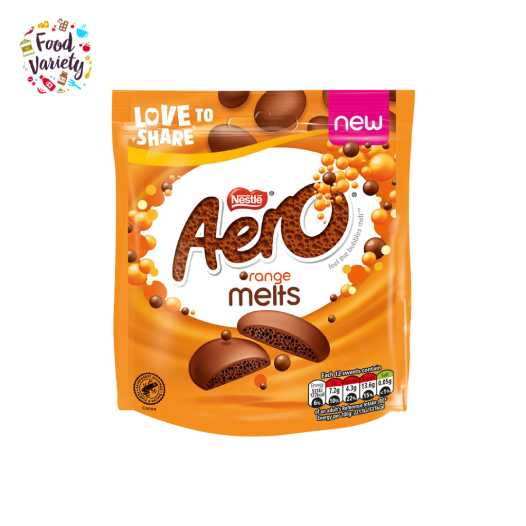 [Best Before 30-Jul-2026 ]Nestle Aero Melts Orange Chocolate Sharing Bag 86g