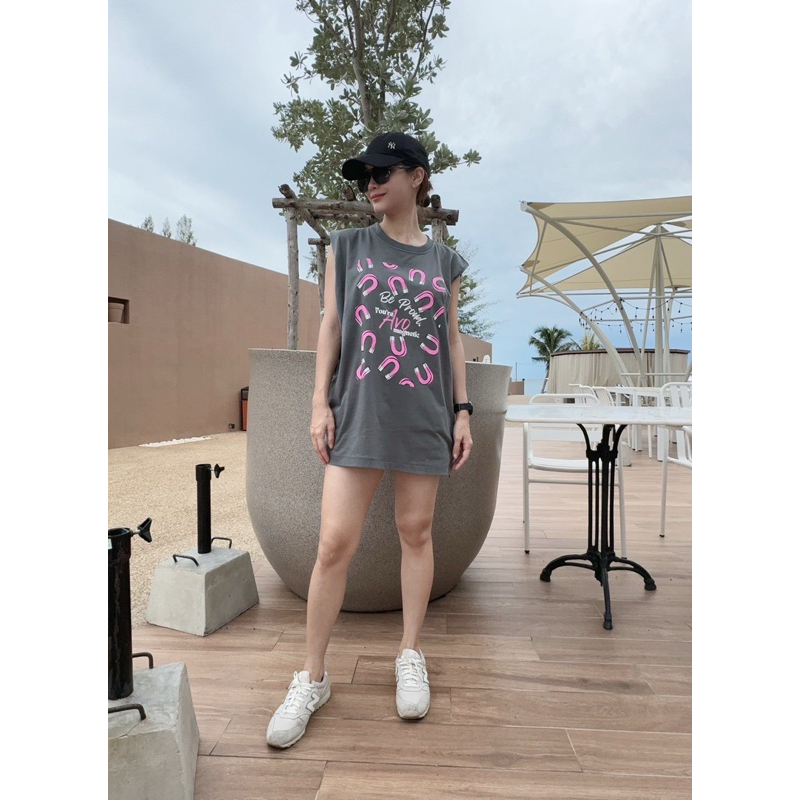 2024เสื้อให้นมแขนกุด สีเทา