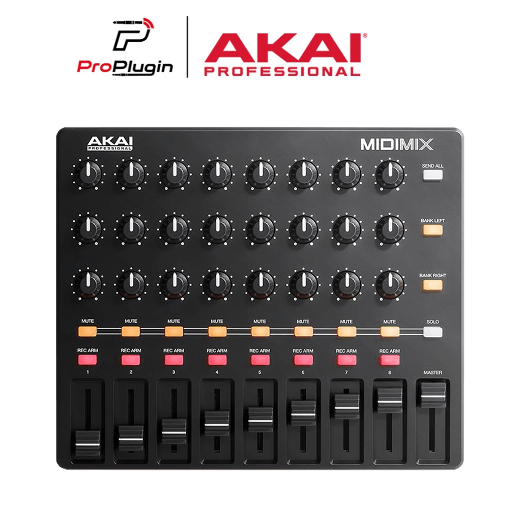 AKAI MIDIMIX เครื่องควบคุมการผสม Midi Usb มืออาชีพที่มีประสิทธิภาพสูง (ProPlugin)