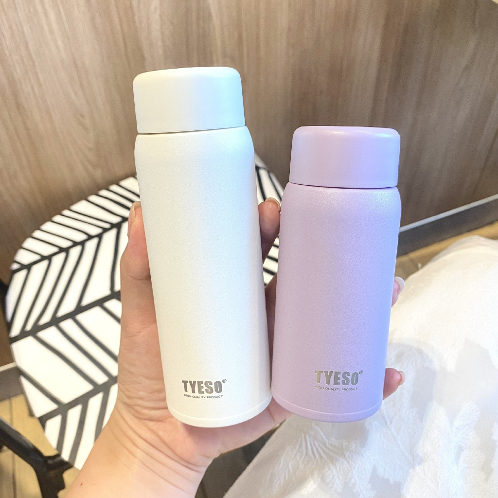 กระบอกน้ำเก็บอุณหภูมิ มินิ tyeso สแตนเลสแท้งานเกรด304 พกพสะดวก มี 2 ขนาด 150ml และ 200ml