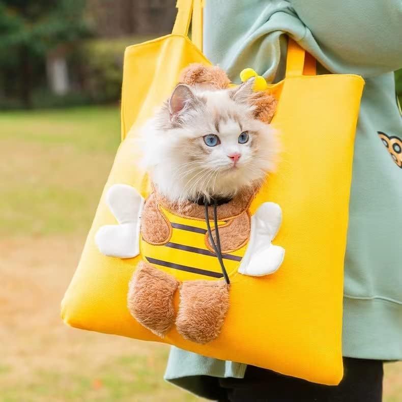PEKO PET&CAT [BG022] กระเป๋าแมว แบบผ้า มีรูด้านหน้าโผล่หัวได้ ลายสัตว์น่ารัก กระเป๋าสัตว์เลี้ยง