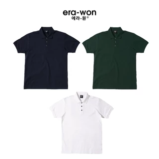 era-won เสื้อโปโล แขนสั้น ทรงสลิม Polo Shirt แพค 3 ตัว 3 สี (ขาว เขียว กรม)