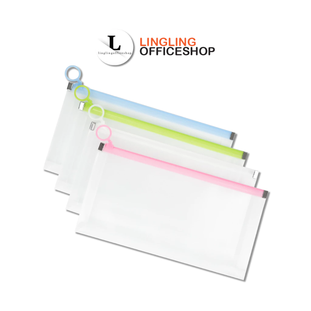 ซองซิป | Zipper Bag ขนาด A6, A5 และ A4 ขยายข้างได้ 3 ซม.