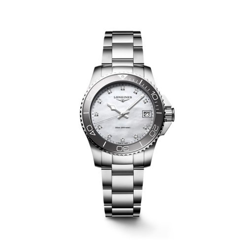 LONGINES/Longines Women's Silver Stainless Steel Strap White Dial Quartz Diamond Watch