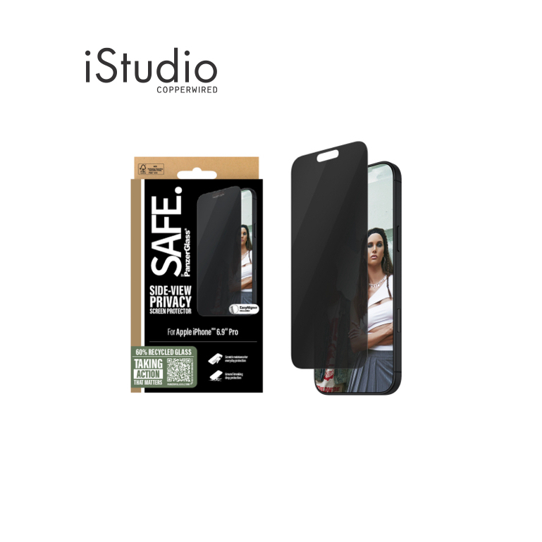 SAFE ฟิล์มกระจก Ultra Wide Fit Privacy for iPhone 16 Pro / iPhone 16 Pro Max- Clear I iStudio by copperwired