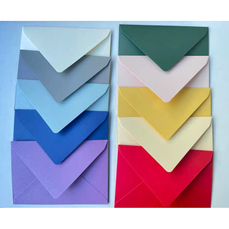 (En11) ซองจดหมายกระดาษแข็ง  ซองการ์ด ซองใส่แบงค์ ซองงานแต่ง งานมงคล เทศกาลต่างๆ สีพื้น สวยสดใส ซองจดหมายราคาถูก envelope