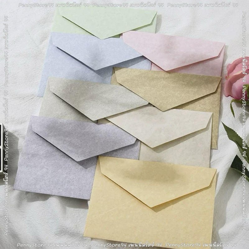 (En13) ซองจดหมายสีพาสเทลมาการอง  ซองการ์ด ซองใส่แบงค์ ซองงานแต่ง งานมงคล เทศกาลต่างๆ สีพื้น สวยสดใส ซองราคาถูก envelope - รูปที่ 2