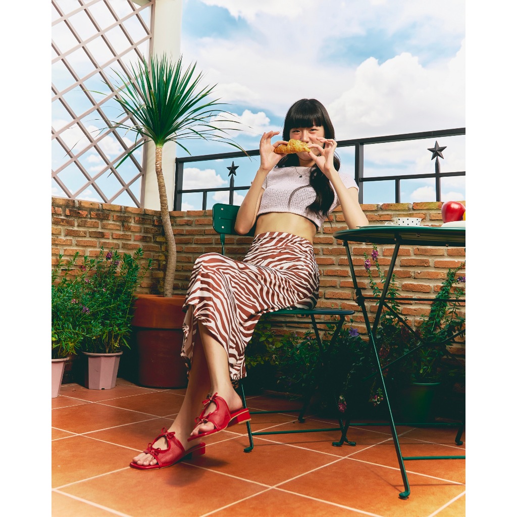 (ไม่ผลิตเพิ่ม) The Street Wear Studio - Como Mesh Sandals l รองเท้าแตะสูง 1 นิ้ว
