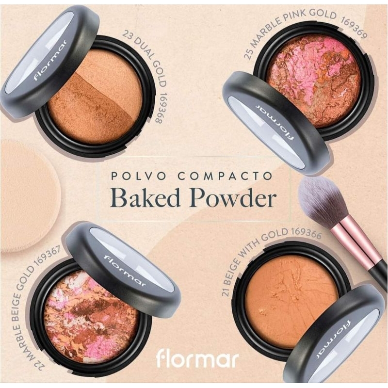 (หมดอายุ 12/2024) Flormar baked powder มีให้เลือก 2 เฉด สี