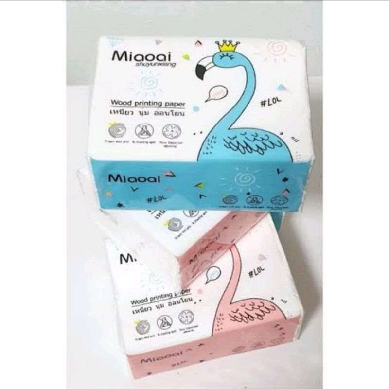 1 บาท 🔥คละสี คละแบบ  ทิชชู่นกฟลามิงโก้ กระดาษทิชชู่ เช็ดหน้า ซับหน้า หนา 3 ชั้น ขนาด 210 แผ่น ทิชชู่แบบแห้ง พร้อมส่งจ้า