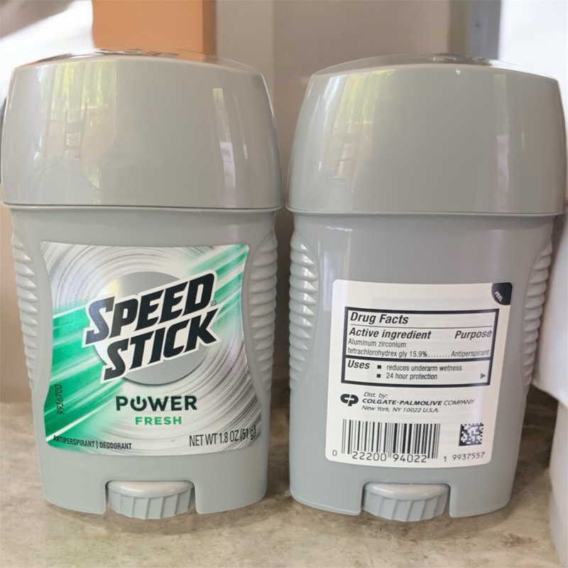 exp.4/26 Men Speed Stick Power Antiperspirant Deodorant Power Fresh, 1.8 oz (51 g) ระงะบกลิ่นกาย 24 ช.ม กลิ่นหอม สดชื่น