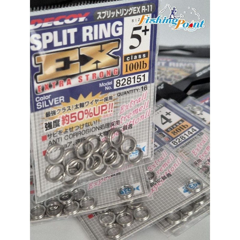 สปลิทริง Split ring Decoy EX (Extra strong) สีเงิน made in Japan