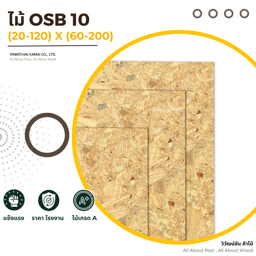 ไม้ osb 10 มิล x (60-120) x (120-200) ไม้อัดosb ไม้อัด osb แผ่นไม้อัด ไม้ผนัง ไม้DIY