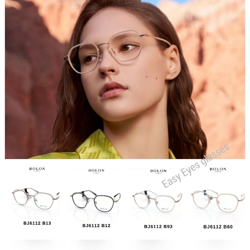 กรอบแว่นตาBOLON (BJ6112) Bolon eyewear กรอบพร้อมเลนส์blueกรองแสงสีฟ้าจากแบรนด์ Essilor Elements