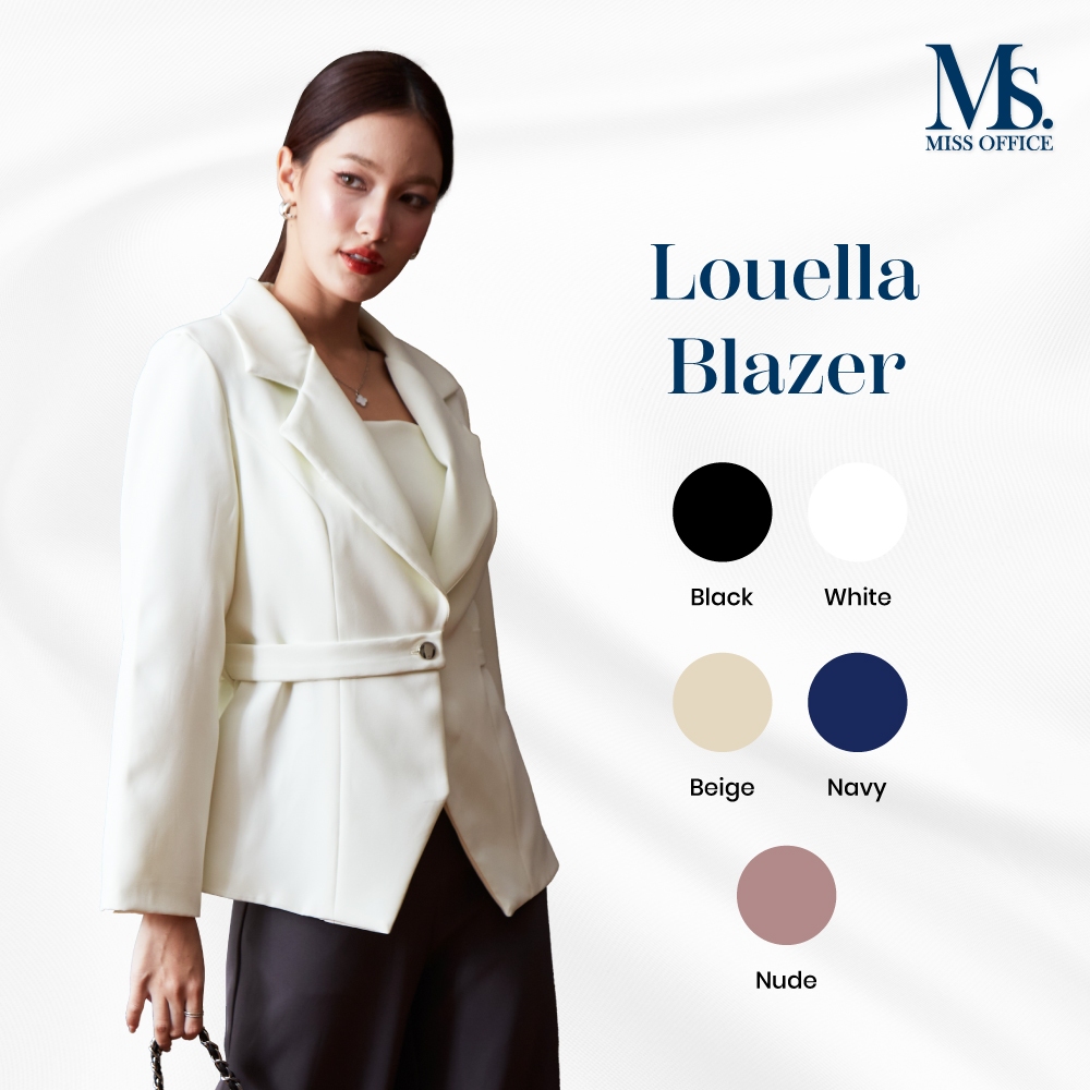 Miss office เสื้อสูทเเต่งเข็มขัด ผ้าไล่สี (MB-029)