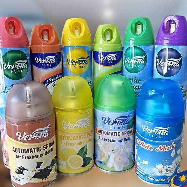 Verona​ รีฟิล สเปรย์​ automatic refill spray ขนาด 250ml. สเปรย์ปรับอากาศใช่กับเครื่องหลายแบรนได้
