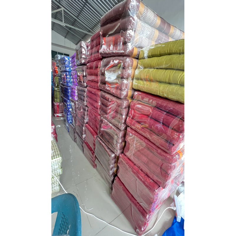 🔶ที่นอน4พับ 80ซมยาว 180ซม ลายขิดสวยงาม ยัดนุ่นแท้100% - รูปที่ 7