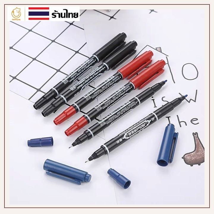 (P-205) ปากกา Marker เขียน CD 2 in 1 (หัวเข็ม/หัวเมจิก) มี 3 สี เลือกสีได้ เขียนลื่น ติดทน