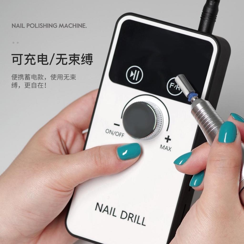 เครื่องเจียร V5 รุ่นใหม่ nail drill machine รอบหมุน 45000 รอบ เครื่องนิ่ง และนิ่มมากๆ พร้อมหัวเจียร 6 หัว ไร้สายนะคะ มือ