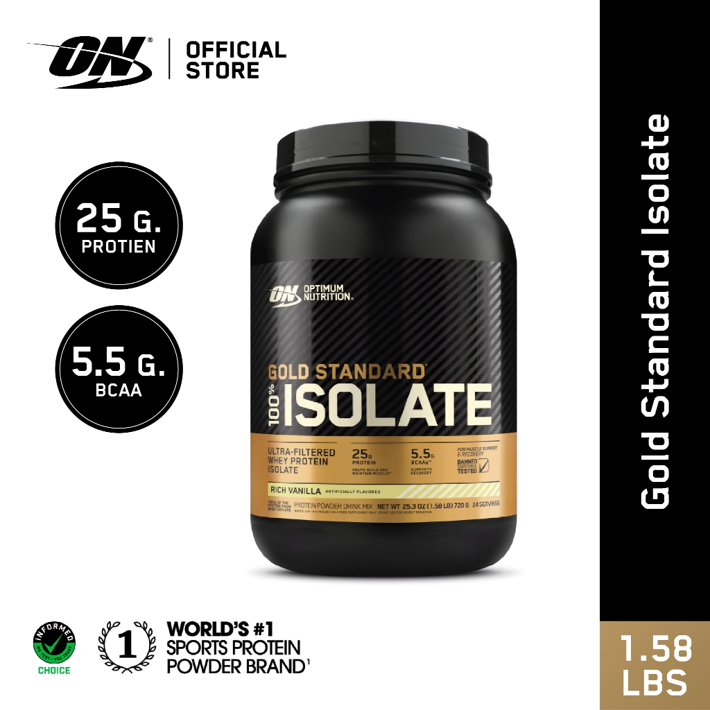 ซื้อ [ส่งฟรี!!] Optimum Nutrition Gold Standard Isolate Whey Protein 1.58 Lb เวย์โปรตีนแบบไอโซเลท