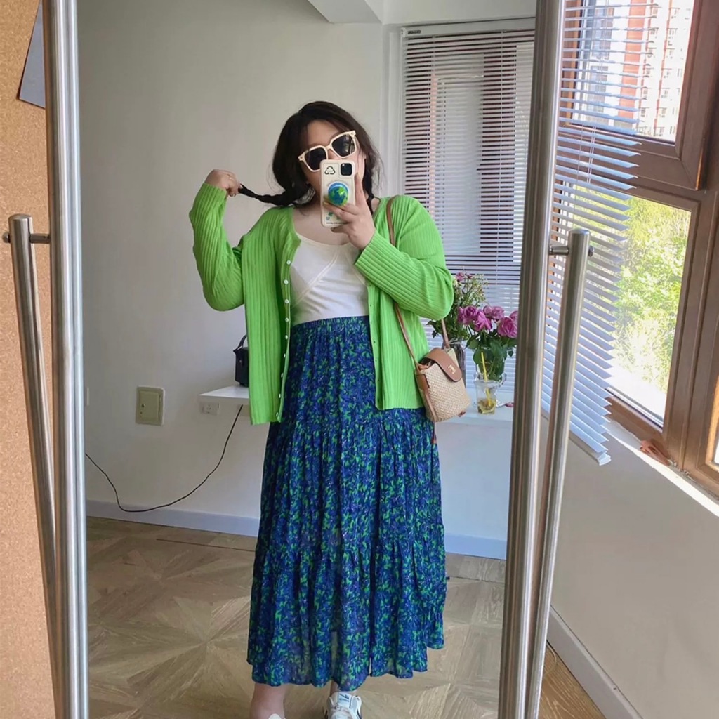 CiCi Plus+(2277) เสื้อไหมพรมคอกลมแขน ยาวกระดุมสามารถใช้งานได้จริงเหมาะสำหรับสาวเกาหลี รูปที่ 5