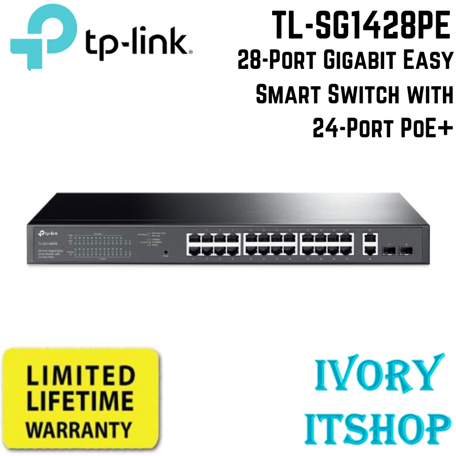 TP-LINK TL-SG1428PE 28-Port Gigabit Easy Smart Switch with 24-Port PoE+