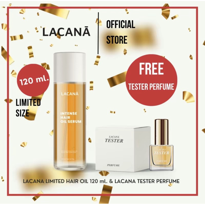 LACANA HAIR OIL ออยล์เซรั่ม เซรั่มบำรุงผมสูตรเข้มข้น ( ขนาด 120ml ไซส์พิเศษ)