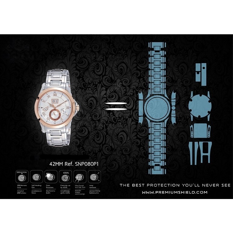 ฟิล์มกันรอยนาฬิกา Watch Protection Film Seiko Premier Kinetic Perpetual 42mm Ref.SNP080P1