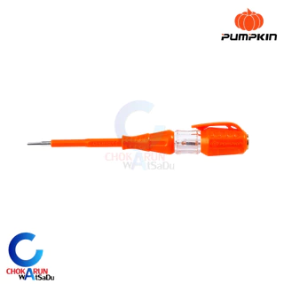 Pumpkin ไขควงลองไฟ 17880 / PTT-PTV ไขควงเช็คไฟ ปากแบน 3mm.x140mm.
