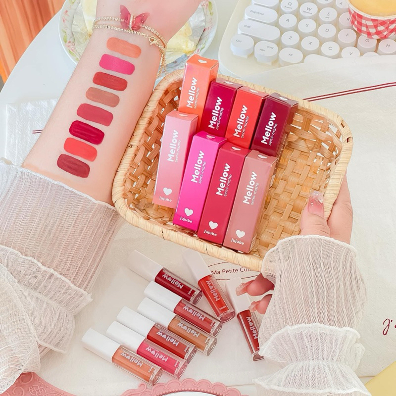 ลิปจิ๋วmellow ลิปแมท สีชัดสวย ติดทน ราคาเบาสบายกระเป๋า ฮิตมาก!!! ขอขวัญที่ผู้หญิงทุกคนอยากได้