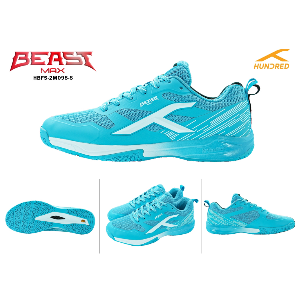 HUNDRED BEAST MAX (HBFS-2M098-8) BLUE/WHITE badminton Shoe รองเท้าแบดมินตัน