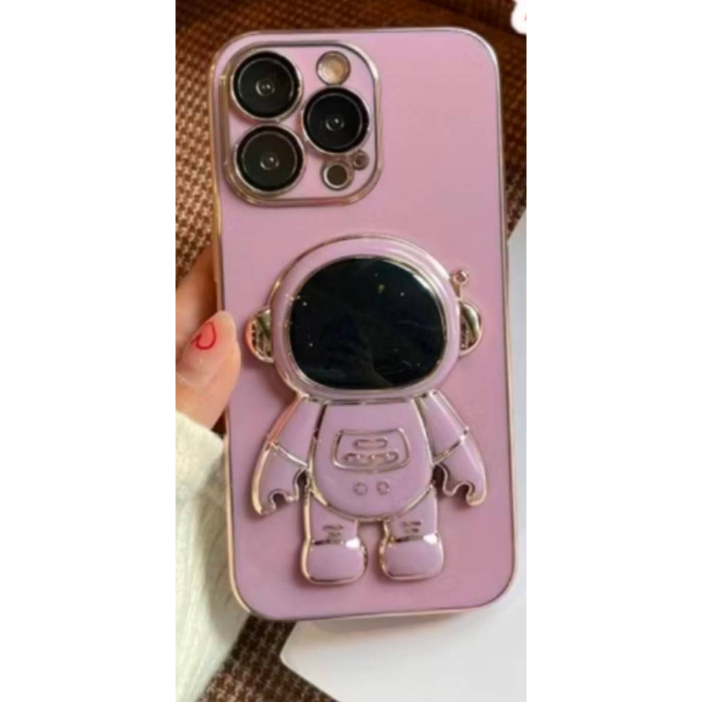 เคส อวกาศ ตั้งได้  สำหรับรุ่น iphone 16 i16 pro i16 plus i16pro max  ลายน่ารัก  ตั้งได้ หมุ่นได้