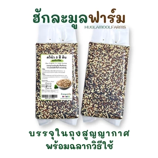 ควินัว 3สี ออร์แกนิคแท้ 500กรัม ตราฮักละมูลฟาร์ม ใหม่ หอม นุ่ม Organic Tricolor Quinoa