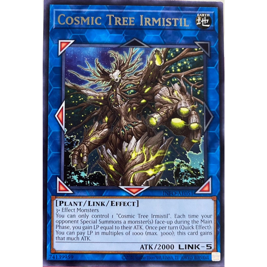 Yugioh Asia-Eng [INFO-AE051] Cosmic Tree Irmistil (Rare) การ์ดยูกิแท้ถูกลิขสิทธิ์