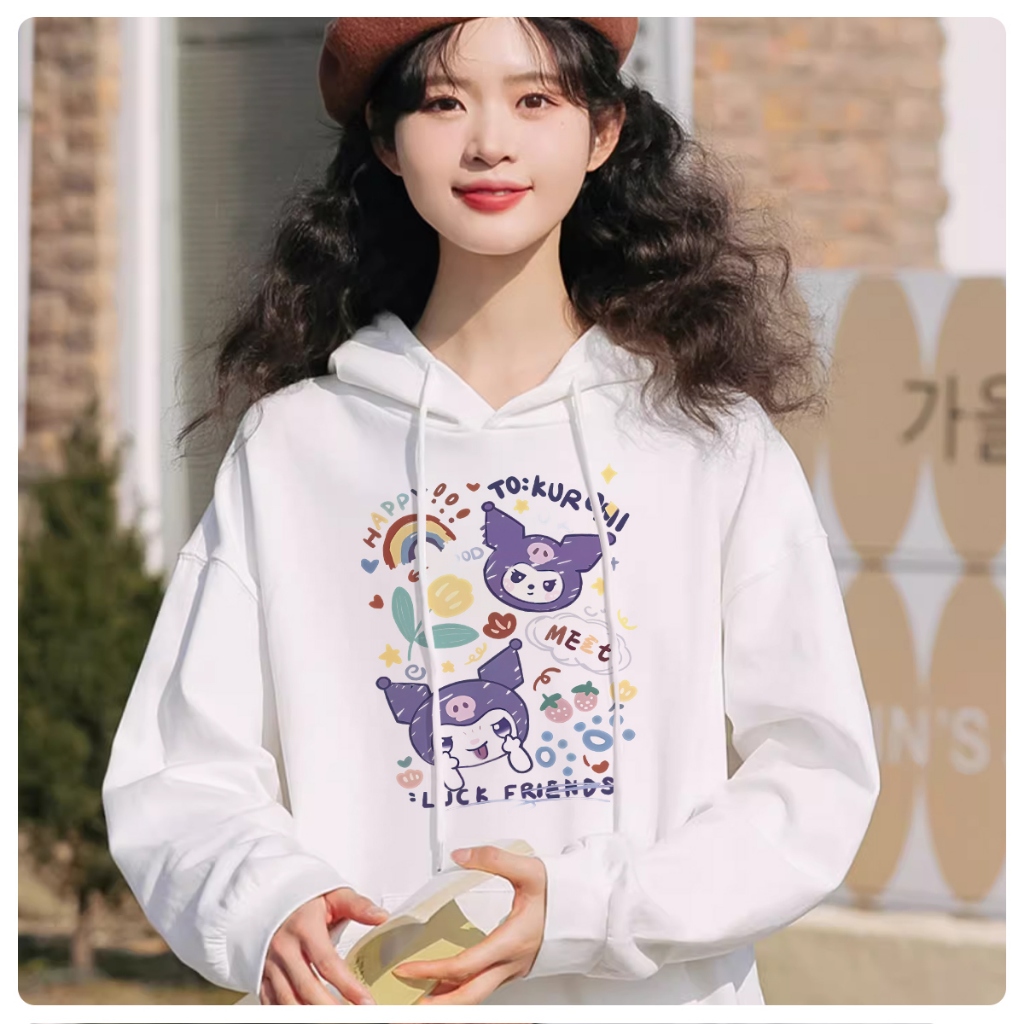 L631เสื้อฮู้ดแขนยาวผ้านุ่มใสสบายฯ ลายสวยแฟชั่งได้ทั้งชายและหญิง**ปลีก-ส่ง