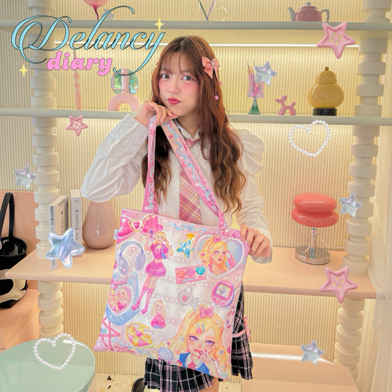 Delancy Diary’s Totebag กระเป๋าพิมพ์ลายทั้งใบ by helloxglitter♡