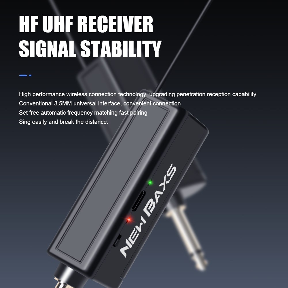 NEW BAXS V601/V602 Wireless ไมโครโฟน 2 ไมโครโฟนแบบใช้มือถือ UHF FM Plug and Play 50M ระยะทางรับ KTV Bar - รูปที่ 7