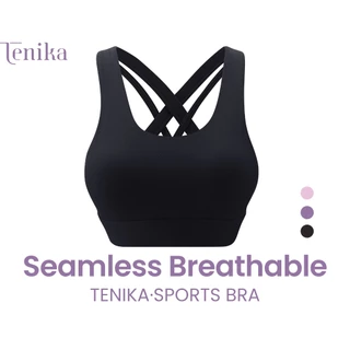 TENIKA สปอร์ตบรา ไร้โครง เสื้อชั้นใน ถ้วยคง เนื้อผ้ายืดหยุ่นสูง ดูดซับเหงื่อ ระบายอากาศ AC-004