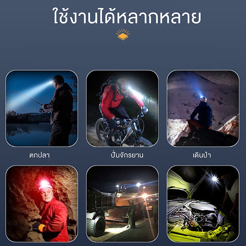 YAGE ไฟLEDหลอดเลเซอร์ เลนส์ขนาดใหญ่ ลำแสงพุ่งไกล ตกปลา จับกบ และกรีดยางได้ - รูปที่ 4