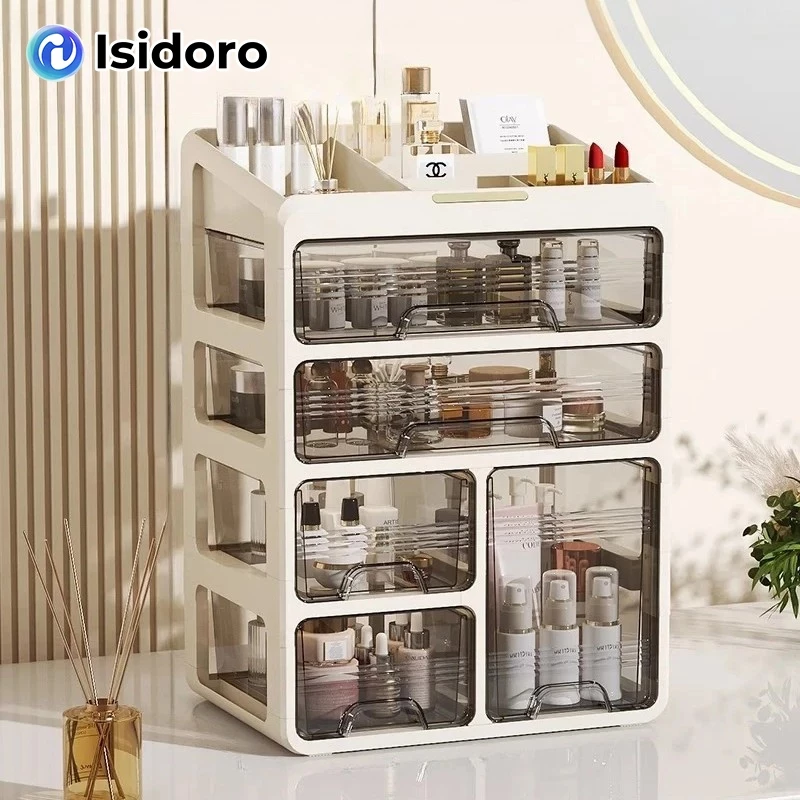 Isidoro กล่องเก็บเครื่องสำอาง ลิปสติก ช่องลิ้นชัก กล่องวางของ กล่องเครื่องแป้ง กล่องเก็บผลิตภัณฑ์ดูแลผิว
