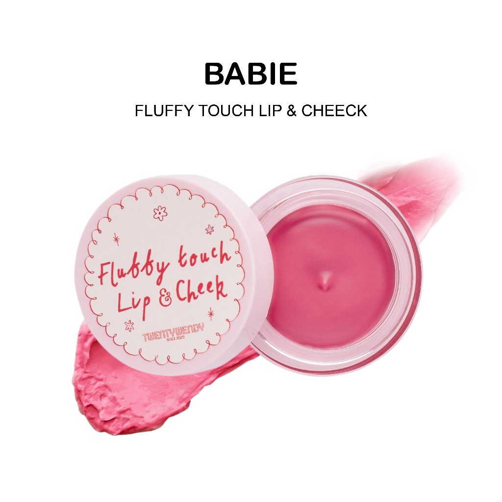 TWENTYWENDY | Fluffy touch lip & cheek Babie สีเเดงตุ่นลูกเเพร์ ลิปเนื้อ velvet fluffy touch นุ่มฟูเนื้อเด้ง บางเบา