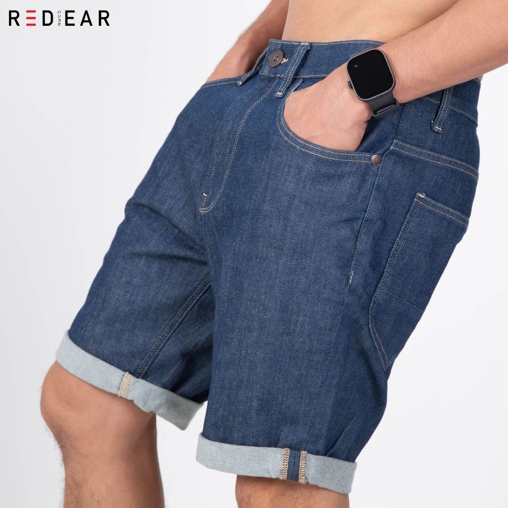 RED EAR กางเกงยีนส์ขา 3 ส่วน ผู้ชาย  Buggy Denim Shorts รุ่น 09