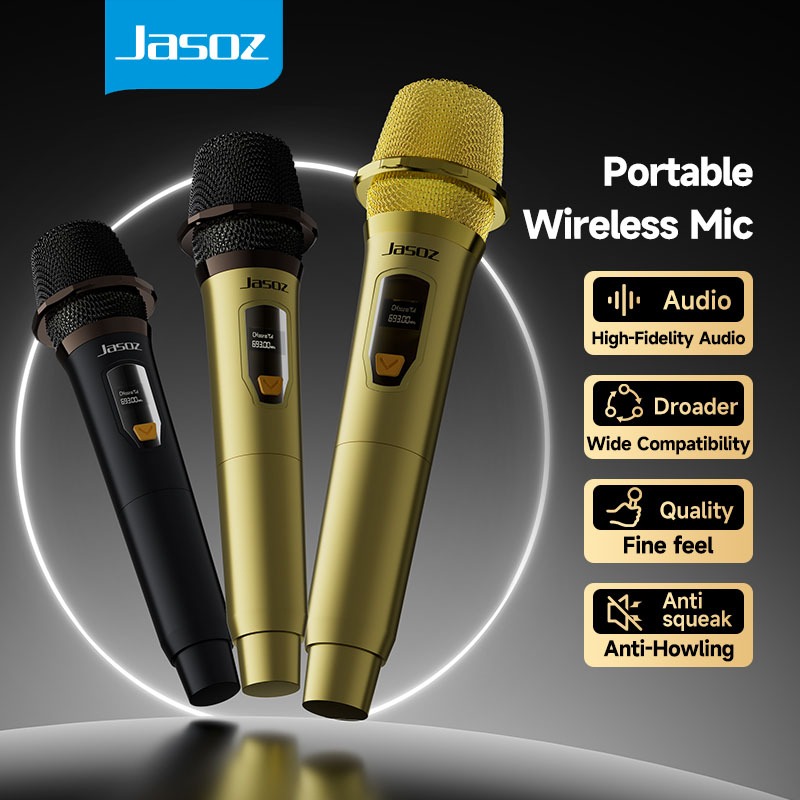 COD Jasoz UHF ไมโครโฟนไร้สาย Wireless Microphone ชาร์จใหม่ได้ไมโครโฟนมือถือ แบตเตอรี่ ใช้งานต่อเนื่อง8ชม