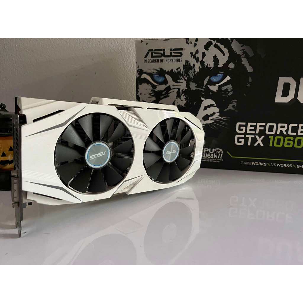 การ์ดจอราคาถูกมีประกัน ASUS DUAL GTX 1060 OC 3GB สินค้าคุณภาพงานคัดทุกใบ การันตีสภาพสวย มีประกันร้าน