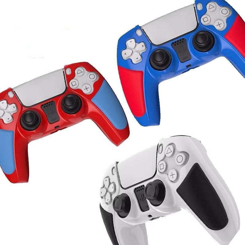 เคสซิลิโคนจอย เกมPs5 แบบสองสีcontroller silicone case สำหรับจอย PS5เพิ่มความถนัดเวลาเล่นเกมส์  ไม่ลื