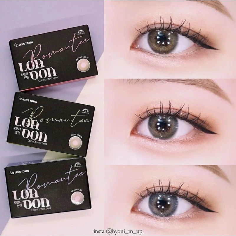 พร้อมส่ง คอนแทคเลนส์รายเดือน Lenstown Romantea London DIA14.5 แต่ไม่โป้ะ