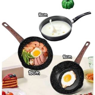 กระทะกลม ขอบสูง เคลือบ Non-Stick กระทะเหล็กด้ามพลาสติก มี2ขน…