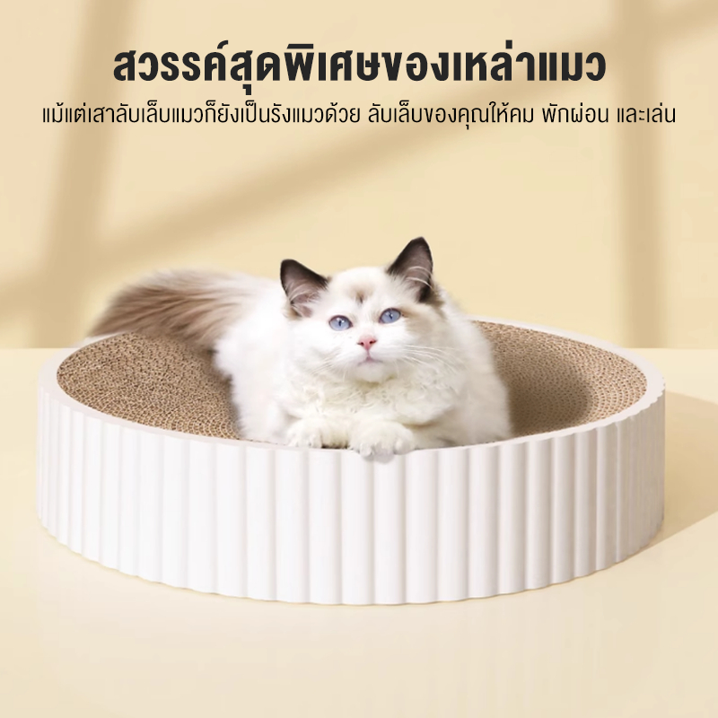 กระดาษลับเล็บแมว อัพเกรดเป็นรุ่นใหญ่ กระดาษลูกฟูกหนา ทนต่อการสึกหรอ กระดานลับเล็บแมว ที่ฝนเล็บแมว ที่ลับเล็บแม